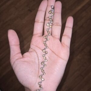 Elegant Gold And Silver Floral Bracelet